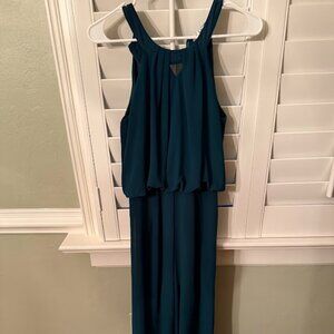 Emerald Green Wide Legged Jump Suit